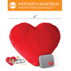 Mother's Heartbeat Plush Dog Heart Pillow