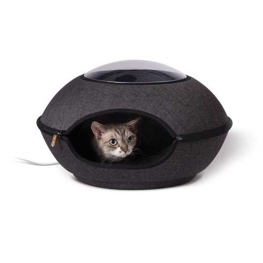 K&H Pet Products Thermo-Lookout Cat Pod Gray 21″ x 21″ x 7.5″ – KH9386
