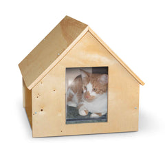 K&H Pet Products Birdwood Manor Unheated Kitty House Wood 18″ x 16″ x 15″ – KH9601