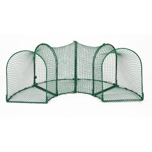 Kittywalk Curves (4) Outdoor Cat Enclosure Green 96″ x 18″ x 24″ – KWC750