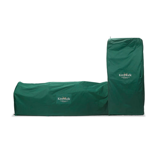 Kittywalk Outdoor Protective Cover for Kittywalk Town and Country Collection Green 96″ x 18″ x 72″ – KWTCOPC