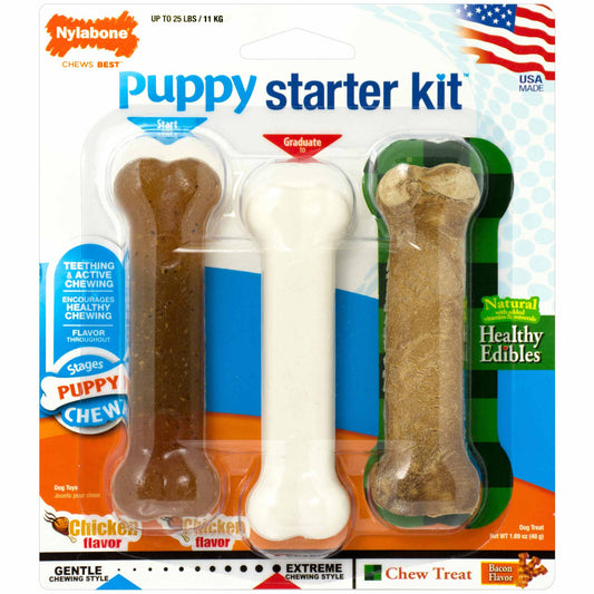 Nylabone Puppy Starter Kit 3 pack Regular – N201PSKP