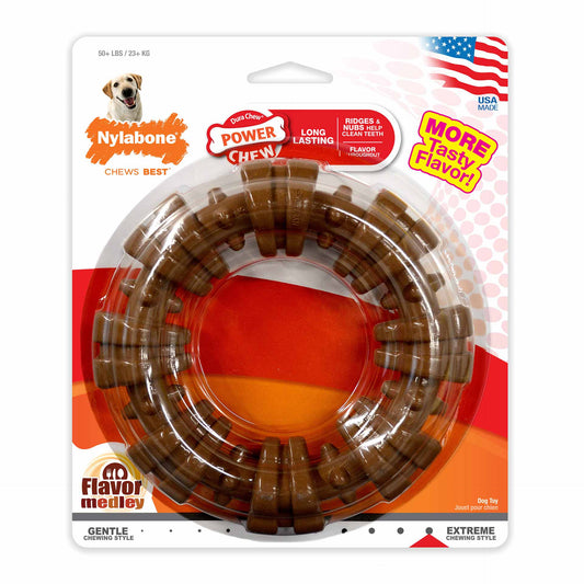 Nylabone Power Chew Textured Ring Souper – NCF315P