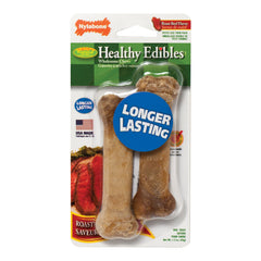 Nylabone Healthy Edibles Longer Lasting Beef Treats Petite 2 count – NE801TPP