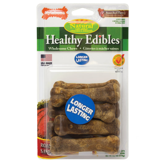 Healthy Edibles Longer Lasting Beef Treats Petite 8 count