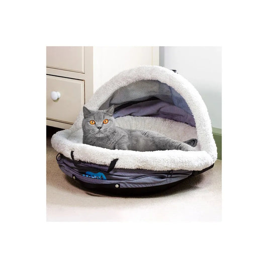 Bear Bear Pet Nest and Go Pet Bed and Carrier Gray 24″ x 23″ x 16″ – NEST-GO