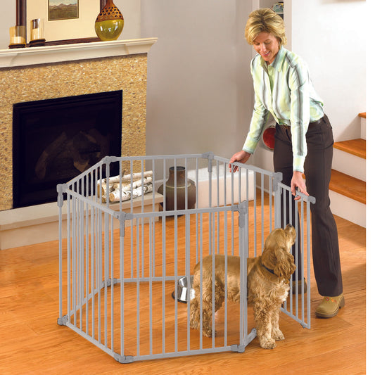 3-in-1 Metal Superyard Pet Pen 6 Panels