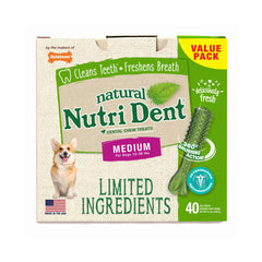 Nylabone Nutri Dent Limited Ingredient Dental Chews Fresh Breath Medium 40 count – NTD442T40P