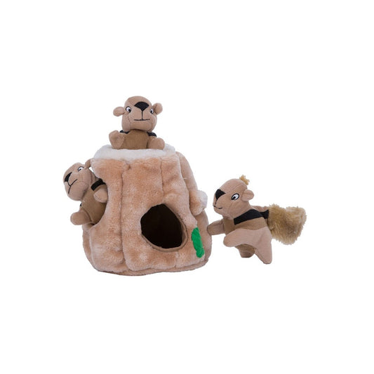 Outward Hound Hide-A-Squirrel Dog Toy Small Brown 5″ x 5″ x 5″ – OH31001