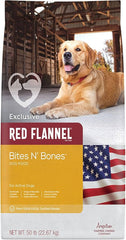 Purina Red Flannel Bites N Bones Dog Food, 50 lb