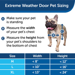 PetSafe Extreme Weather Aluminum Pet Door Extra Large White 16.25″ x 27.125″ – PPA00-16852