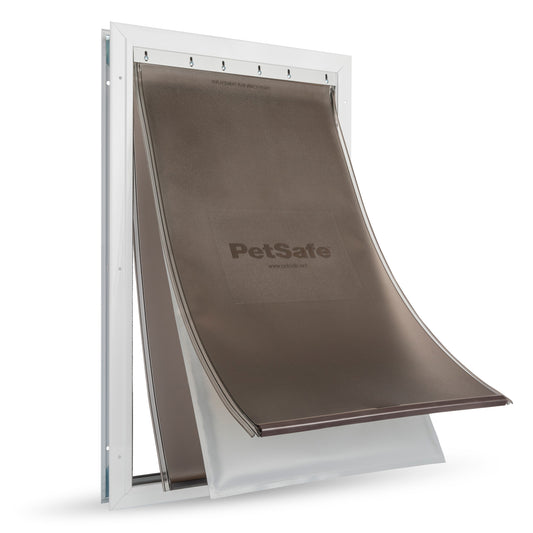 PetSafe Extreme Weather Aluminum Pet Door Extra Large White 16.25″ x 27.125″ – PPA00-16852