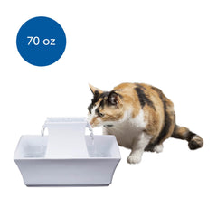 نافورة درينكويل باغودا من ستونوير من بيت سيف، سعة ٧٠ أونصة، بيضاء - PWW00-13907