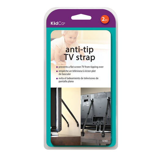 Kidco Anti-Tip TV Straps 2 pack Black – S143