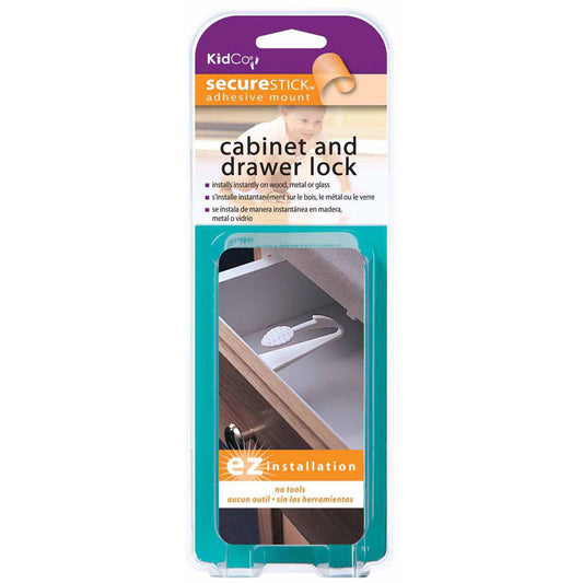 Kidco Adhesive Mount Cabinet and Drawer Lock 3 pack White – S3313