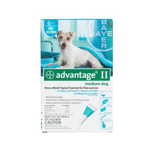 Advantage Flea Control for Dogs And Puppies 11-20 lbs 6 Month Supply – TEAL-20-6