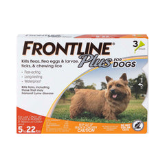 Frontline Plus dog up to 22# (3pk)