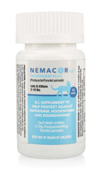 Nemacor Plus G.I. Support Supplement for Cats, 12 Count - Small Scored Tablets with Vanilla Yeast Flavor, Promotes Digestive Wellness & Intestinal Health