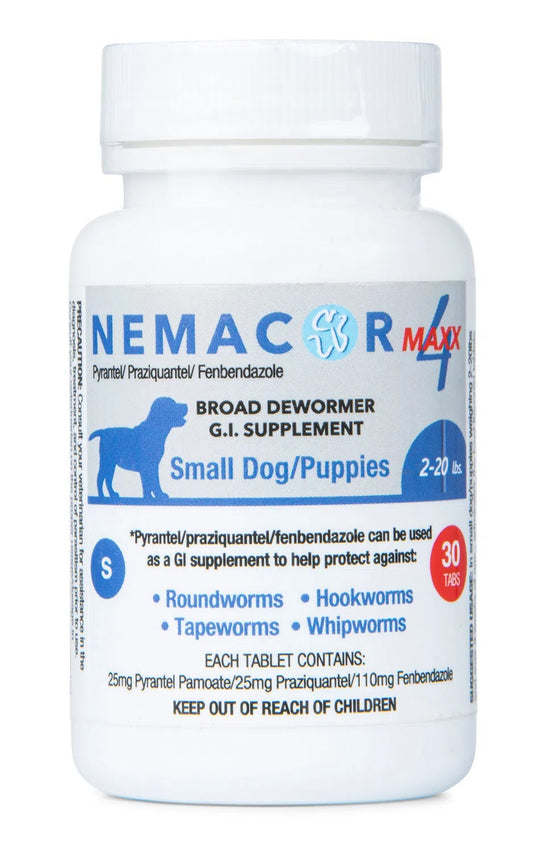 Nemacor Maxx 4 Dogs, Beef, 30 ct Size: Dog 2-20 lb