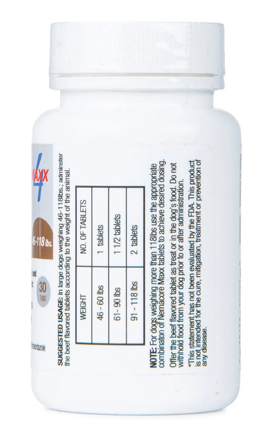 Nemacor Maxx 4 Dogs, Beef, 30 ct Sz: Dog 46-118 lb