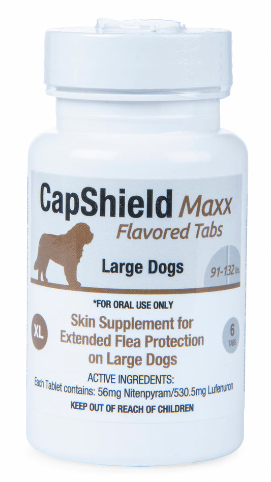 أقراص CapShield Maxx للكلاب الكبيرة جدًا، من 91 إلى 132 رطلاً، 6 قطع، لون بني/لحم بقري