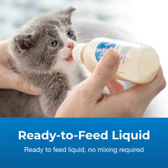 PetAg KMR Kitten Milk Replacer Liquid Supplement Ready-to-Feed Formula with Vitamins 16 fl-oz