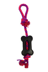 Bone w/Rope Handle Purple/Magenta, 4"