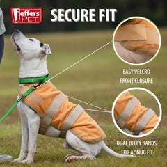 Jeffers Breathe Comfort Ripstop Dog Blanket, Apricot Tan Natural, 18" Medium - Waterproof, Windproof, Breathable, Durable - Ideal for Outdoor, Indoor, Travel - Machine Washable Insulation