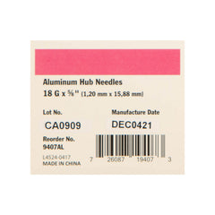 18 ga x 5/8" Alum Hub Needle (100)