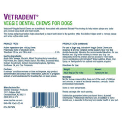 VETRADENT Veggie Dental Chews for Dogs - Medium