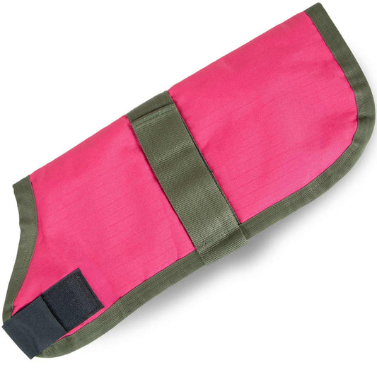 بطانية الكلاب المريحة من Jeffers Breathe Comfort Ripstop، وردي/بني، مقاس صغير 14 بوصة - مقاومة للماء والرياح وقابلة للتهوية ومتينة - مثالية للاستخدام في الهواء الطلق والداخلي والسفر، مع عزل قابل للغسل في الغسالة