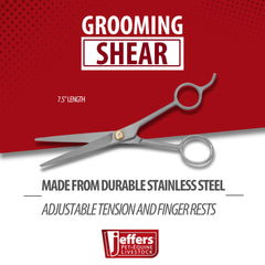Jeffers Grooming Tools for Pets, 6pc Kit – Nail Clipper, Dematting Rake, Thinning Shears, Scissors, Comb & Brush – Pet Grooming for Dog, Cats, Poodle, Long Haired Breeds – Professional & Home Use