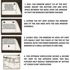 Jeffers Pet Plastic Car Window Vent, 24" – Adjustable Dog Travel Accessories for Fresh Air & Protection, Universal Fit Rear Windows, Compact Retractable, Pet Gifts for Cars, Trucks & SUV
