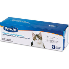 Jumbo Hi-Back Drawstring Litter Liners, 8 ct