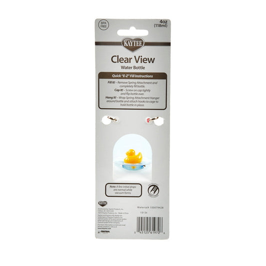 Kaytee Clear Water Bottle, Single Clear, 1ea/4 oz