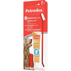 SENTRY Petrodex VS Natural Dental Care Kit Dog Peanut Toothpaste