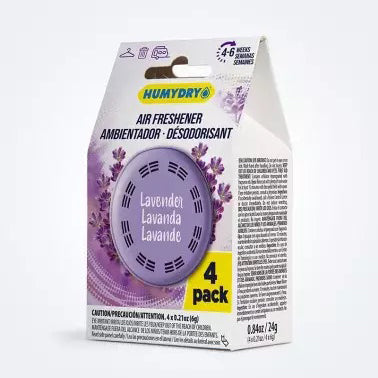 Humydry 4 Pack Air Freshener Disc, Lavender