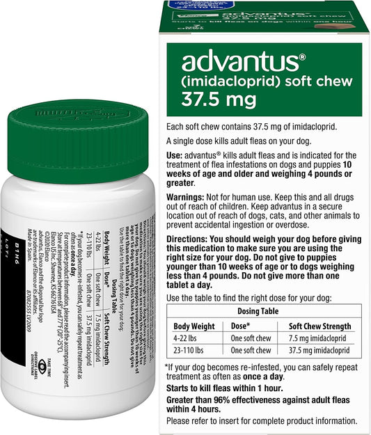 Advantus Soft Chew for Dogs 23-110 lb, 37.5mg, 7 count
