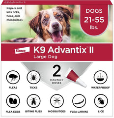 K9 Advantix II, Dogs 21-55 lbs, 2 pack
