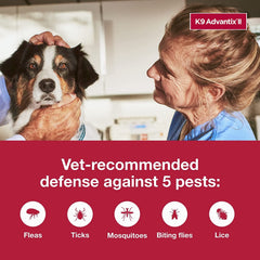 K9 Advantix II, Dogs 21-55 lbs, 4 pack
