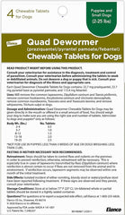 Bayer Quad Dewormer, Small Dog, 4 chewable tab