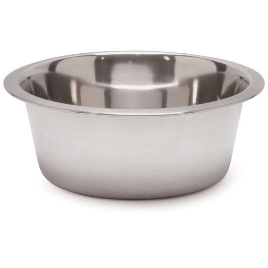 Jeffers Pet Standard Stainless Steel Bowls for Dogs, Cats, Puppies, Kittens, Food and Water, Durable Pet Feeding Dish, Travel, Camping, Indoor Outdoor Use, Dishwasher Safe Pet Accessories - 1 Quart