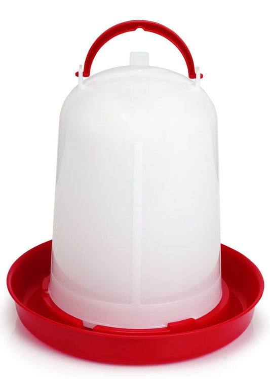 3 Liter Economy Plastic Poultry Waterer Color: White/Red