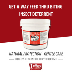 Jeffers Equine Get-A-Way Feed Additive Powder – Natural Garlic & Thiamine Supplement for Horses, Supports Comfort and Well-Being - 5lb