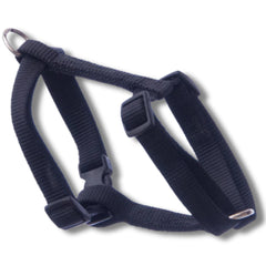 Jeffers Pet Adjustable Nylon Dog Harness, Black, 5/8"W x 14"-20"L– Secure Fit for Small & Medium Dogs, Lightweight, Breathable, Quick Release Buckle, Adjustable Straps for Walking, Training & Travel