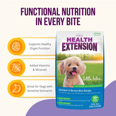 Health Extension Little Bites Chicken & Brown Rice Recipe Dry Dog Food 18lb