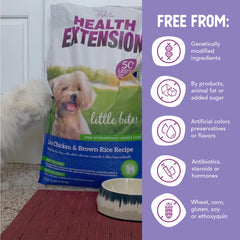 Health Extension Little Bites Lite Chicken & Brown Rice Recipe Dry Dog Food 4lb
