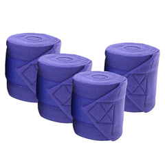 Jeffers Horse Fleece Polo Wraps 4 Pack and Equine Health Record 1 Pack Kit – Leg Wrap Accessories for Training Riding Turnout Stable, Hoof Care Tracker, Equestrian Horse Supplies - Purple