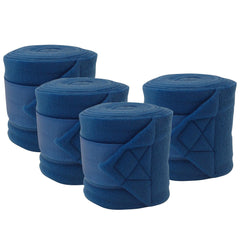 Jeffers Horse Fleece Polo Wraps 4 Pack and Equine Health Record 1 Pack Kit – Leg Wrap Accessories for Training Riding Turnout Stable, Hoof Care Tracker, Equestrian Horse Supplies - Royal Blue