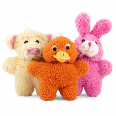 Jeffers Pet Animal Fuzzies Plush Squeaky Dog Toy for Puppies & Dogs, Soft 8 Inch Stuffed Animal, Interactive Pet Toys for Chewing, Crate, Travel, Indoor Play, Small to Large Breeds - Orange Duck